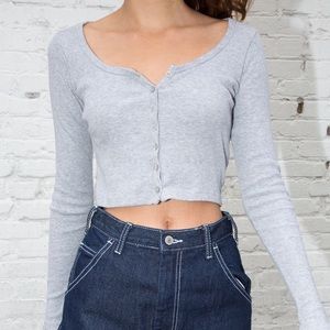 Brandy Melville Gray Zelly Top